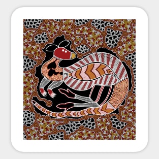 Aboriginal Art - Kangaroo Dreaming Sticker